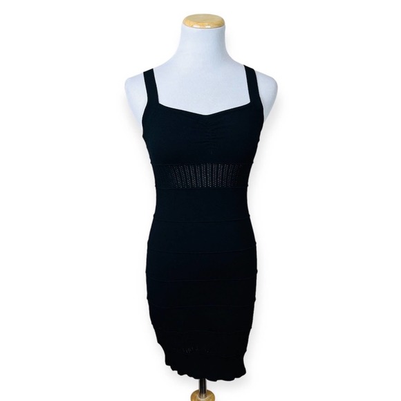 Dresses & Skirts - Black Knit Fitted Bandage Mini Dress XS Stretch